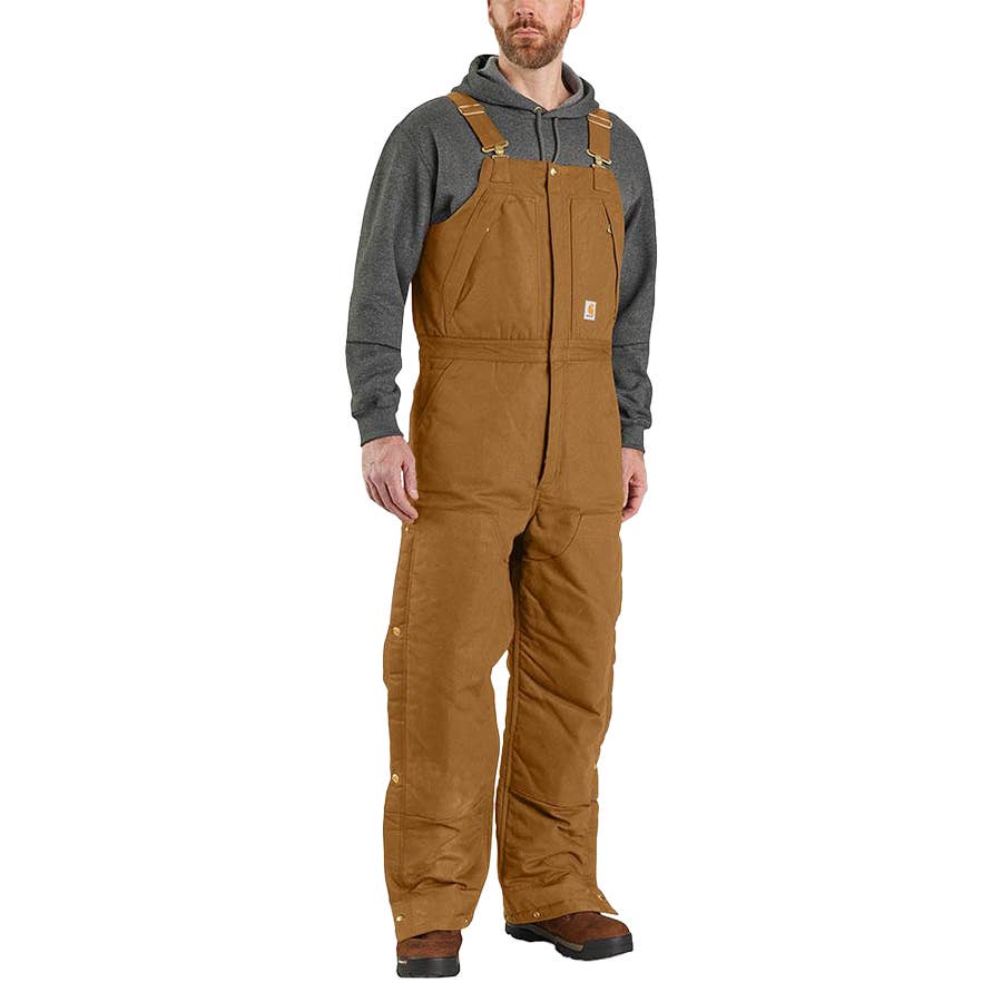 Carhartt Men's Loose Fit Firm Duck Insulated Bibs