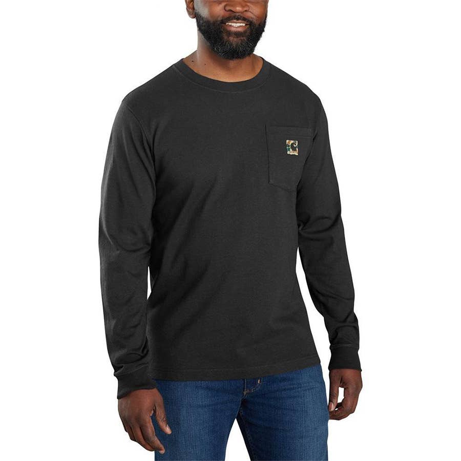 Carhartt Men's Long Sleeve Pocket Camo C TShirt