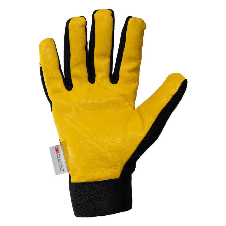 Wells Lamont Men's Grain Cowhide Leather Hybrid Winter Gloves