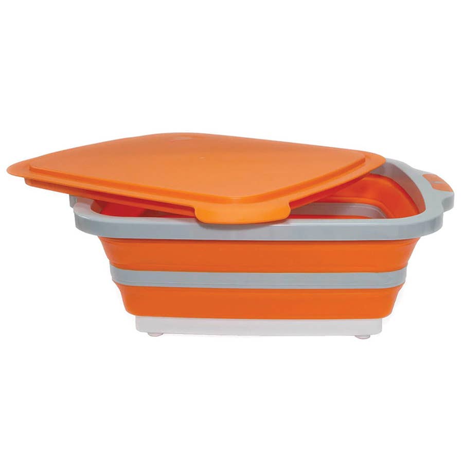 Drip Ez BBQ Prep Tub With Lid Orange