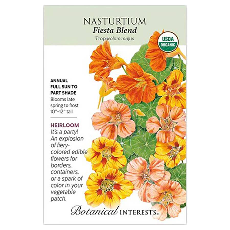 Botanical Interests Fiesta Blend Nasturtium Seeds