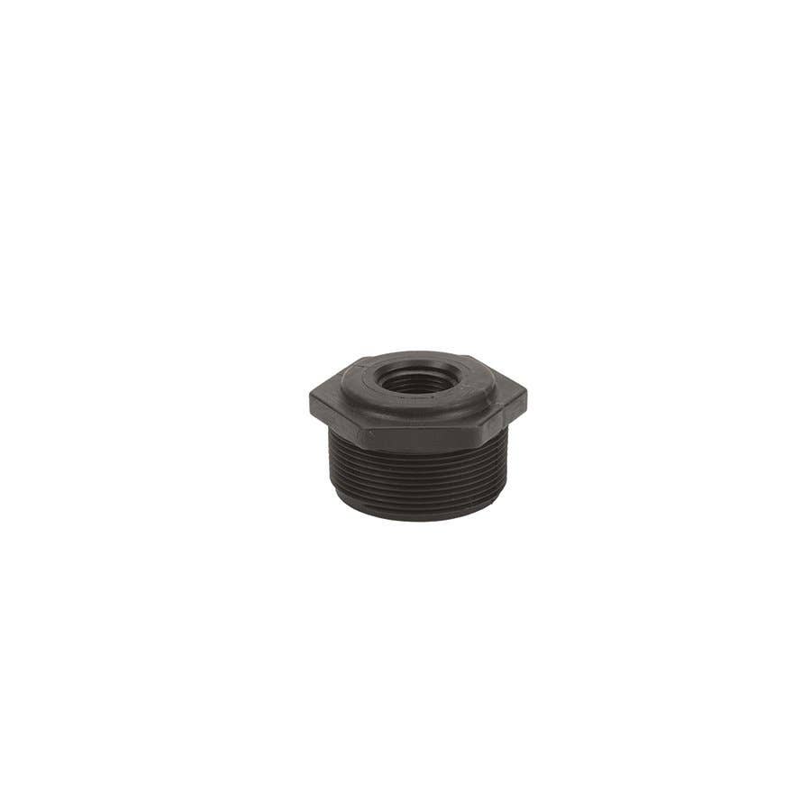 Banjo Polypropylene Pipe Fitting, Reducing Bushing, Schedule 80, 2 NPT Male x 3/4" NPT Female