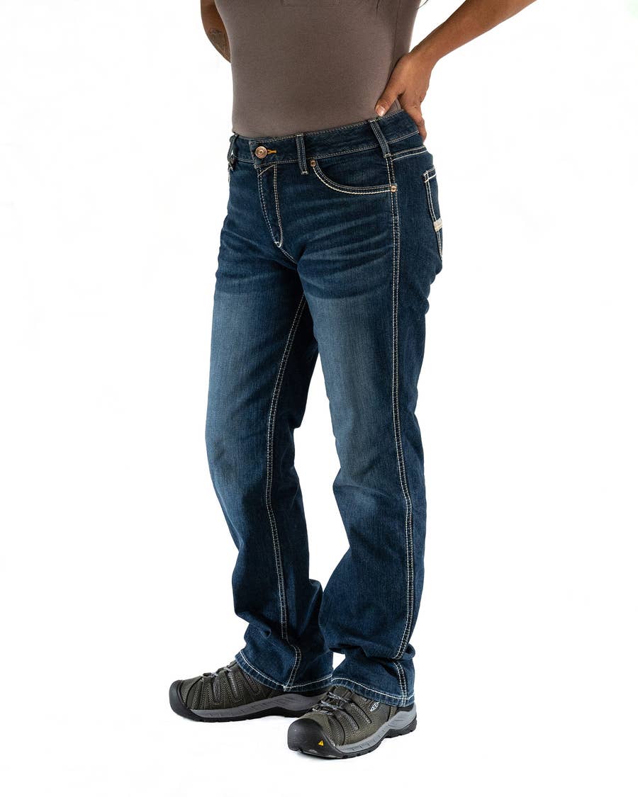 Ariat Women's Rebar Work Flex Perfect Rise Riveter Boot Cut Jeans