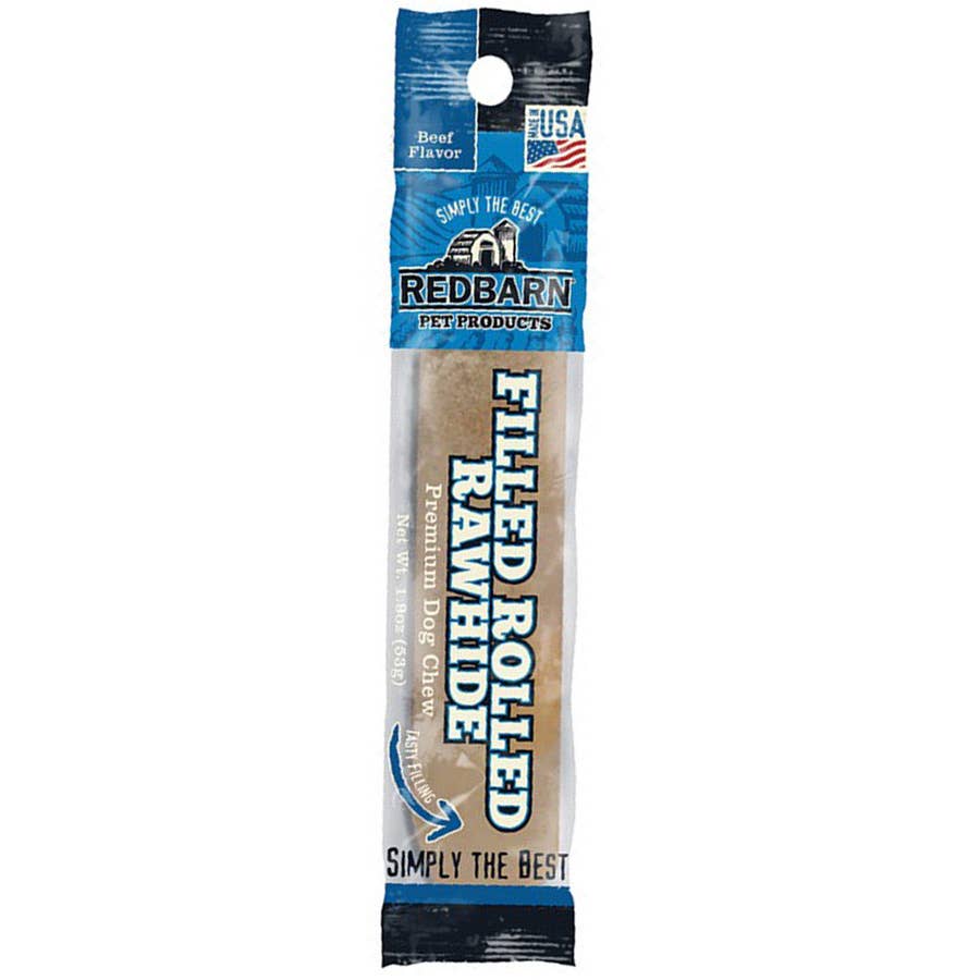 Redbarn Beef Filled Rolled Rawhide Dog Treat