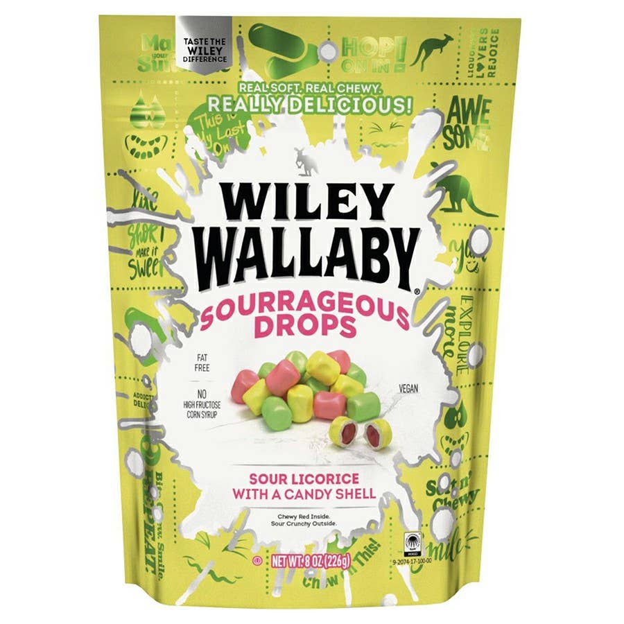 Wiley Wallaby Licorice Sourrageous Drops