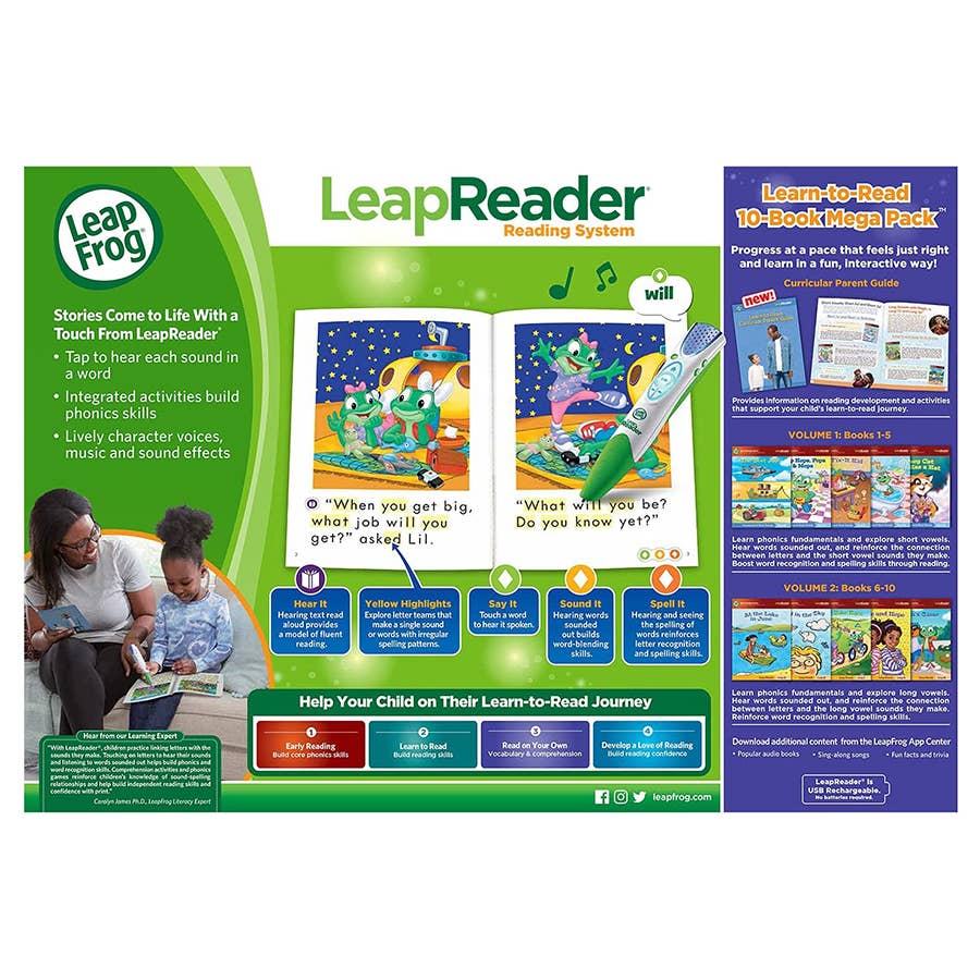 LeapFrog LeapReader Learn to Read 10 Book Mega Pack