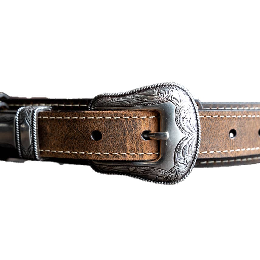 小物 enof leather belt Joseph_Nickel Finish Buckle Genuine Full-Grain Cowhide