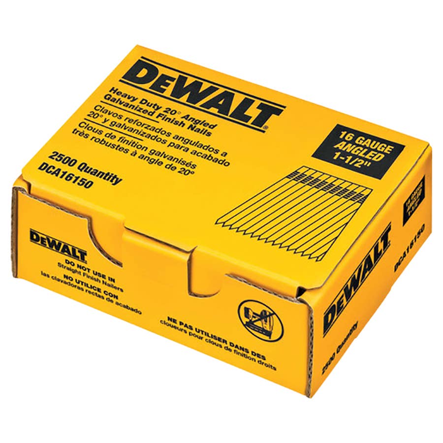 DeWalt 16 ga Angled Finish Nails