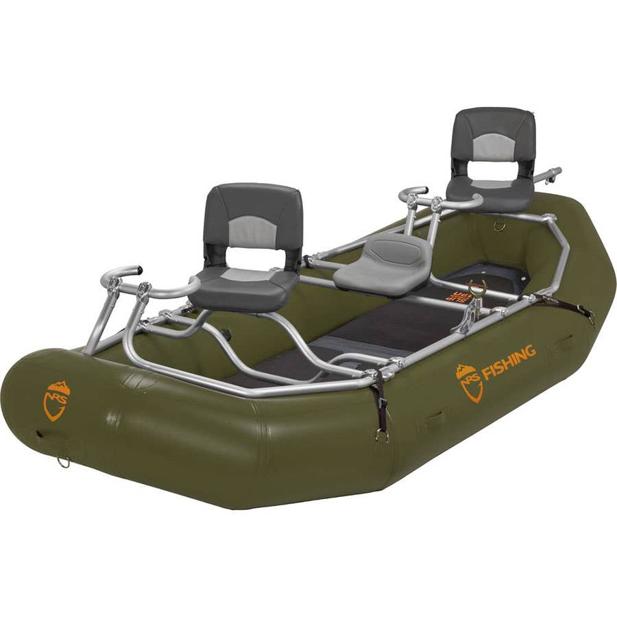 NRS Fly Project Slipstream 120 Fishing Raft Package Green Deluxe