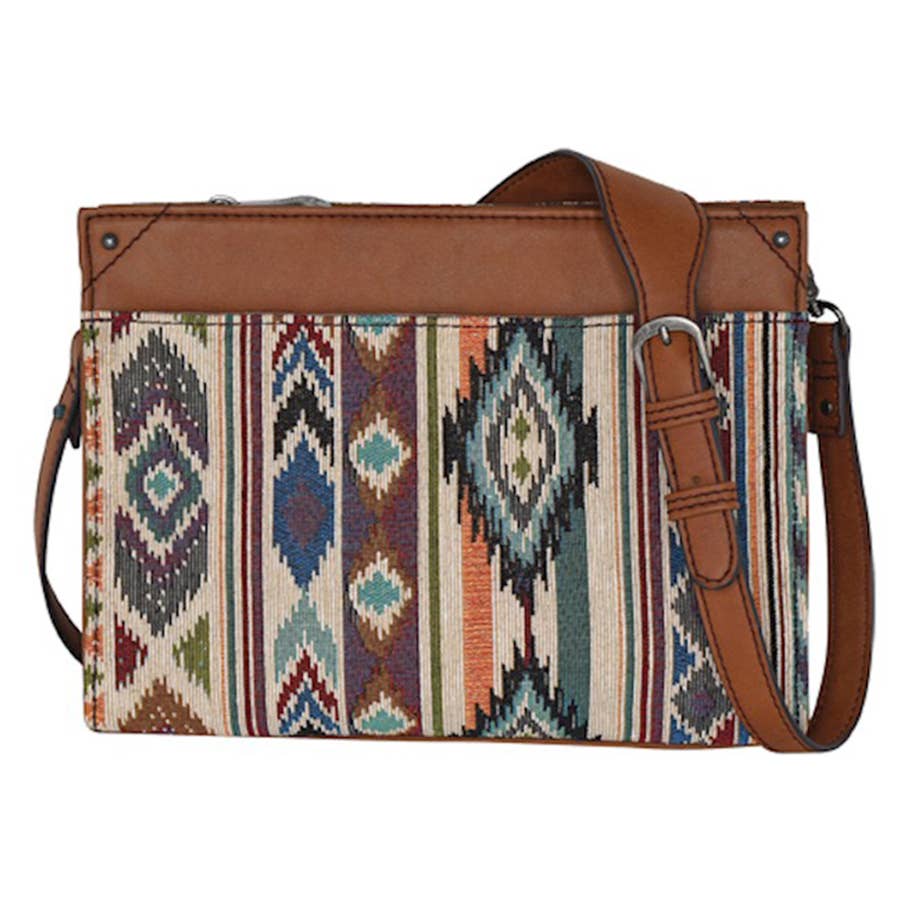 Justin Women's Jacquard Aztec Pattern Crossbody Purse