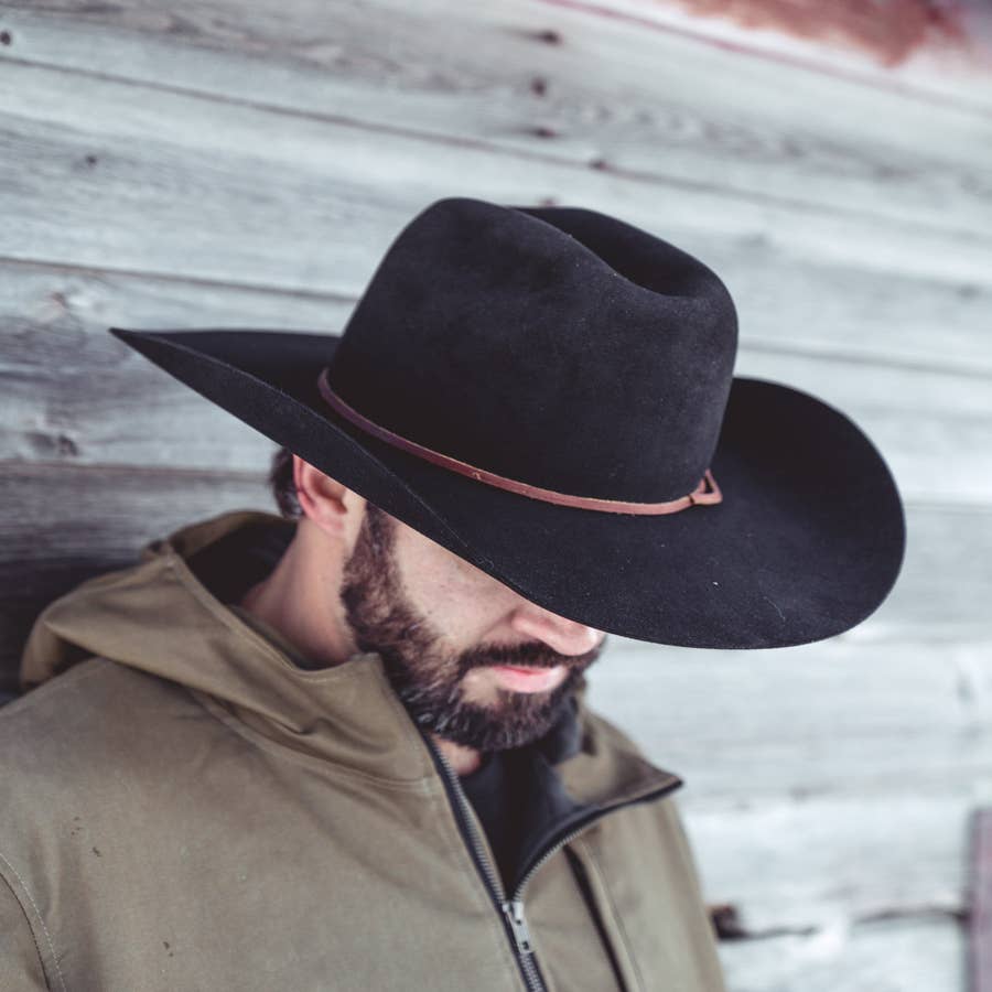 Smith + Rogue Black Cattleman 50/50 Western Hat