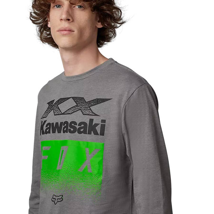 Fox Racing Men's Long Sleeve Fox X Kawi Premium T-Shirt