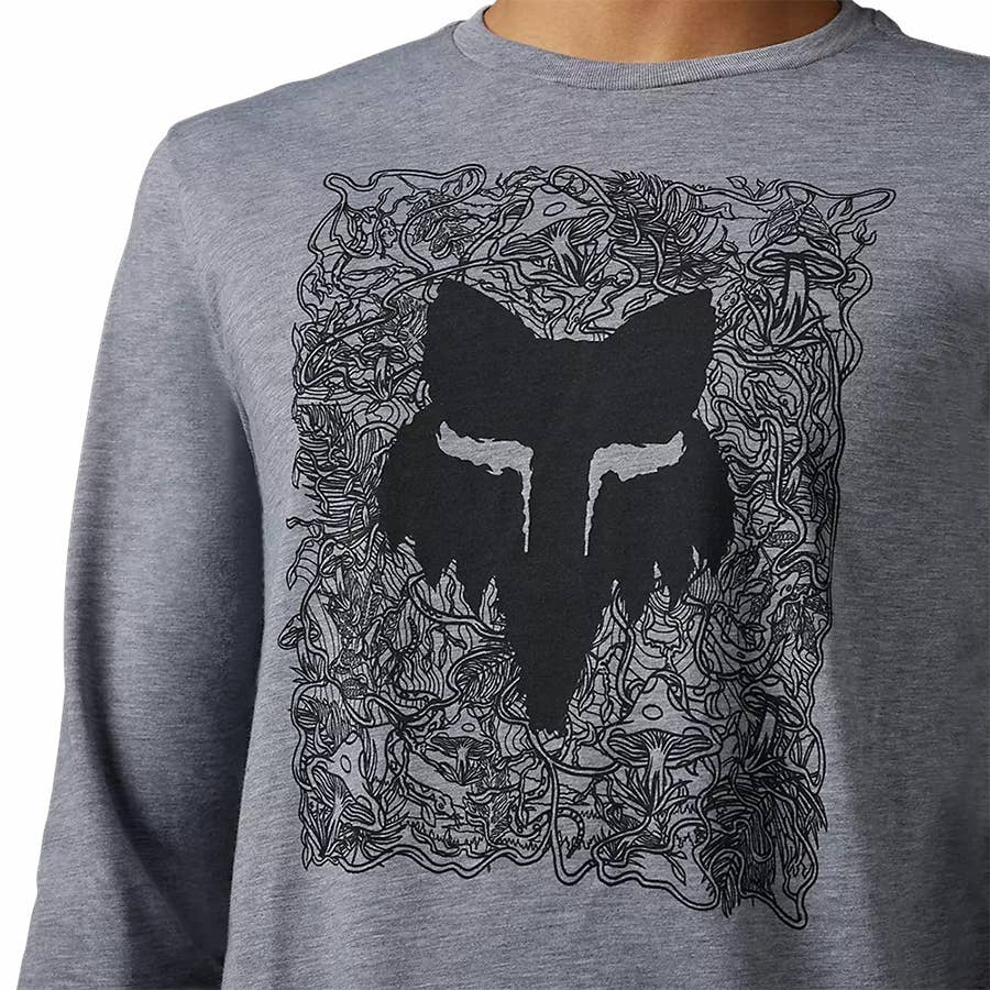 ★LMC★ RACING LONG SLV TEE light heather gray 0LM44FLS381LH Fox Racing Men's Long Sleeve Auxlry Tech T-Shirt