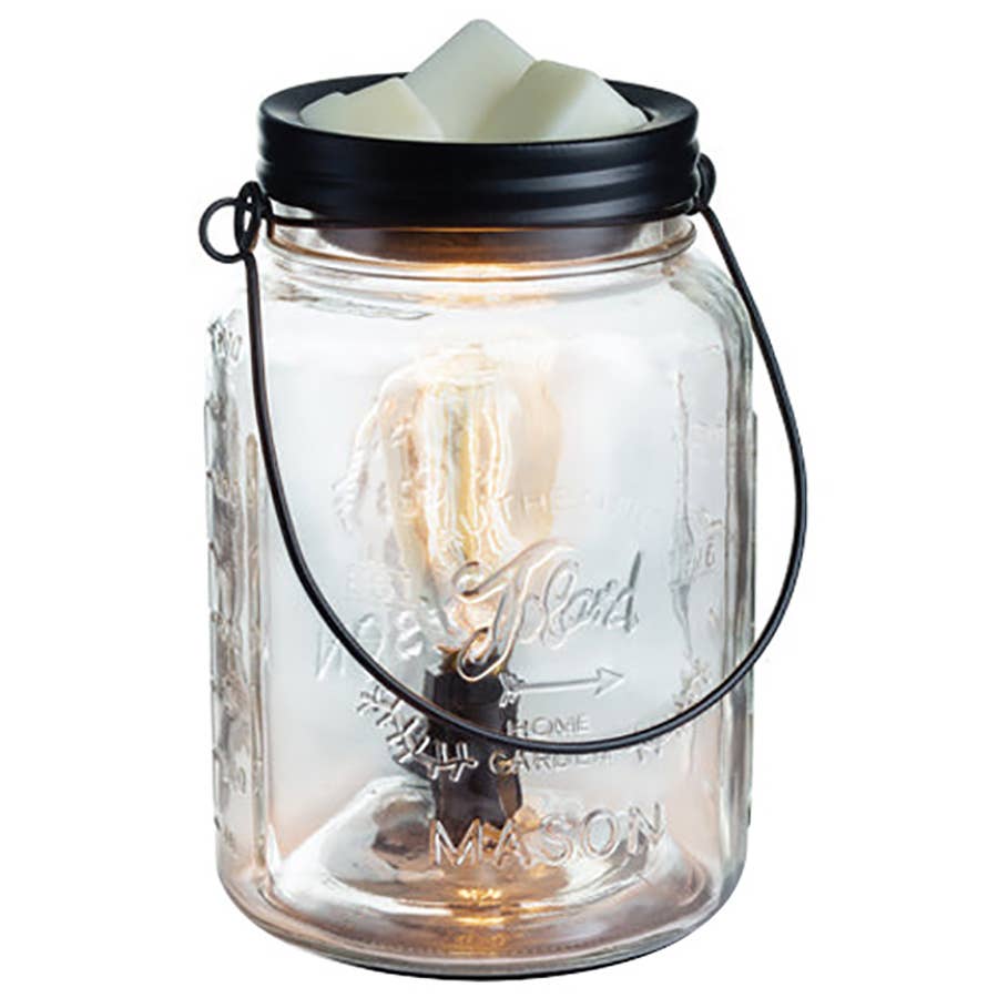 Candle Warmers Glass Mason Jar Vintage Bulb Illumination Fragrance Warmer