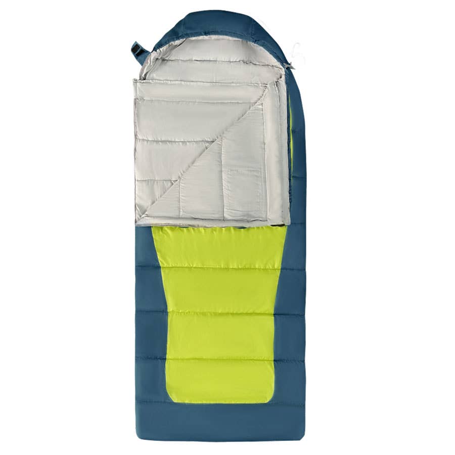 Outdoor Revival Hybrid Hooded Sleeping Bag 0° - Teal & Lime