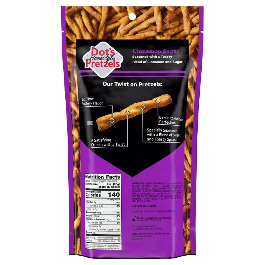 Dot's Pretzels Cinnamon Sugar Seasoned Pretzel Twists