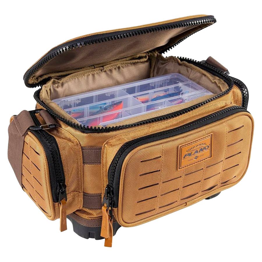 camo plano tackle bag Mossy Oak Obsession Fishing Tackle Box Bait Storage P Tuppens Enjoy the ample storage space with 3 easy Plano Soft Tackle Box Walmart