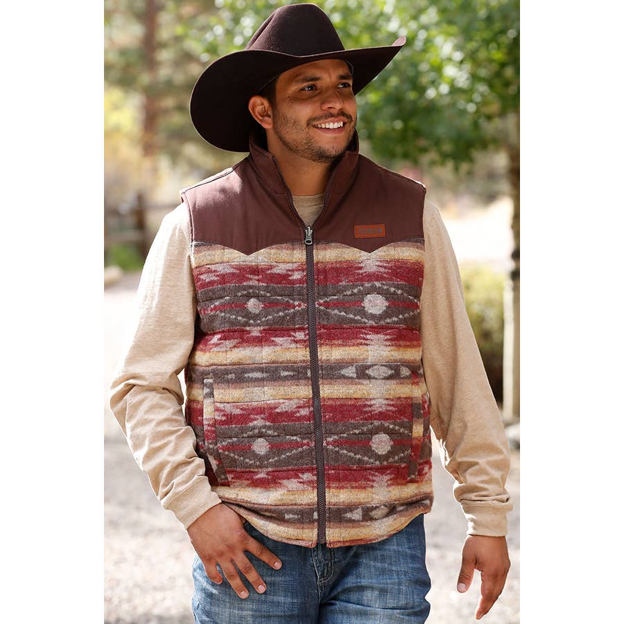 Cinch Men's Reversible Wax Coated Canvas Full Zip DWR Aztec