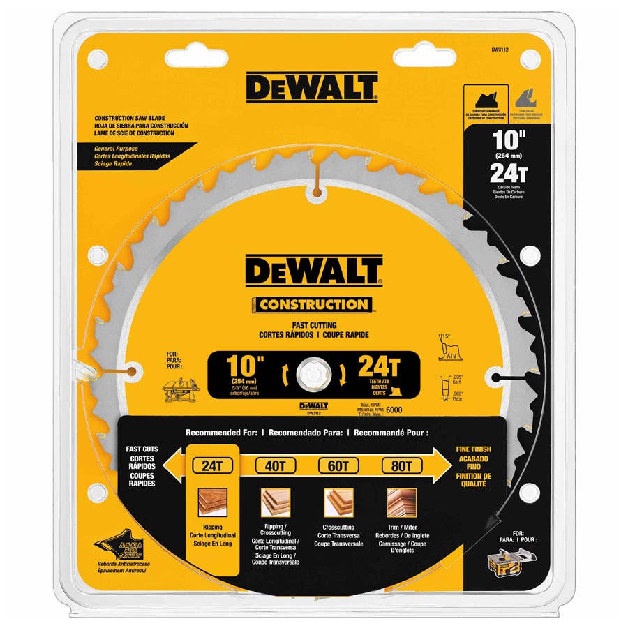DeWalt Large Diameter Construction Thin Kerf Saw Blade