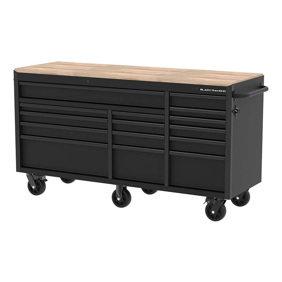 Black Diamond 15 Drawer Mobile Workbench - 72