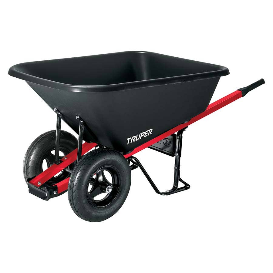 Truper TP8 Poly Dual Wheelbarrow