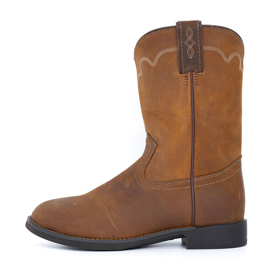 Bottes Western Justin Big News – 11 Pouces – Marron Noyer – Homme Taille 11 D