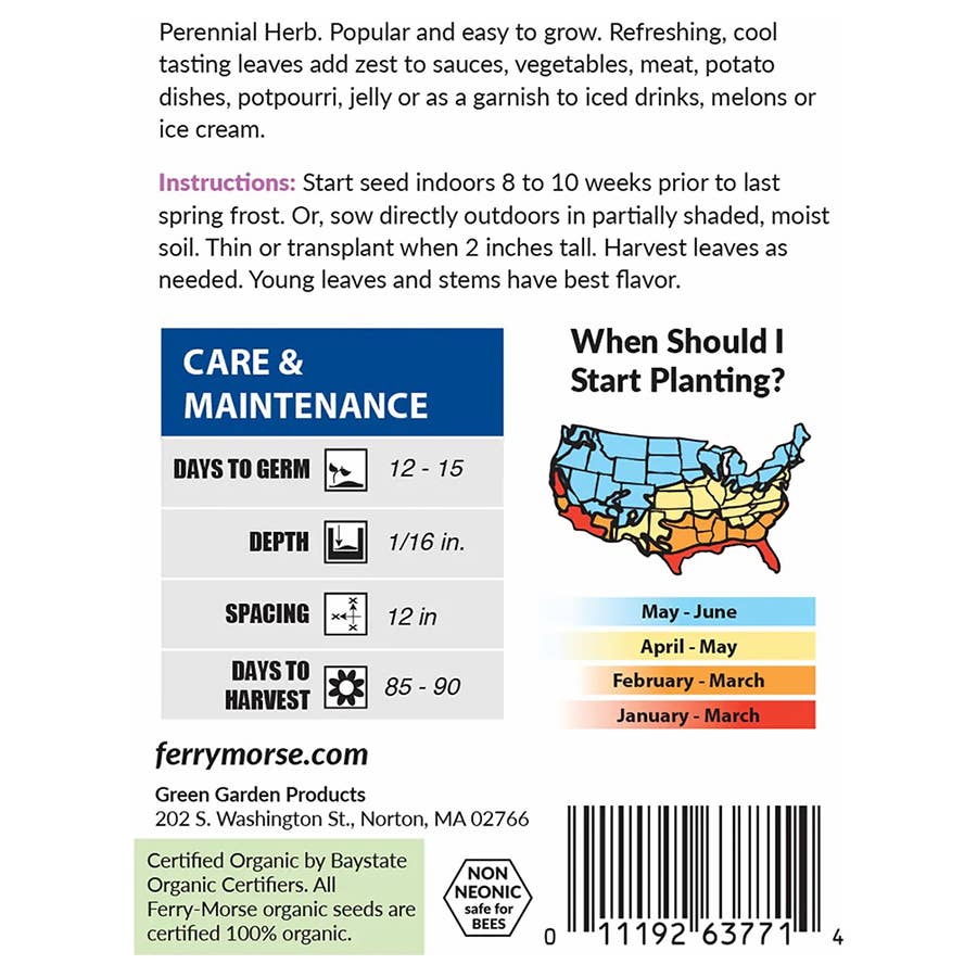 Ferry-Morse Peppermint Herb Seeds - Thumbnail 3