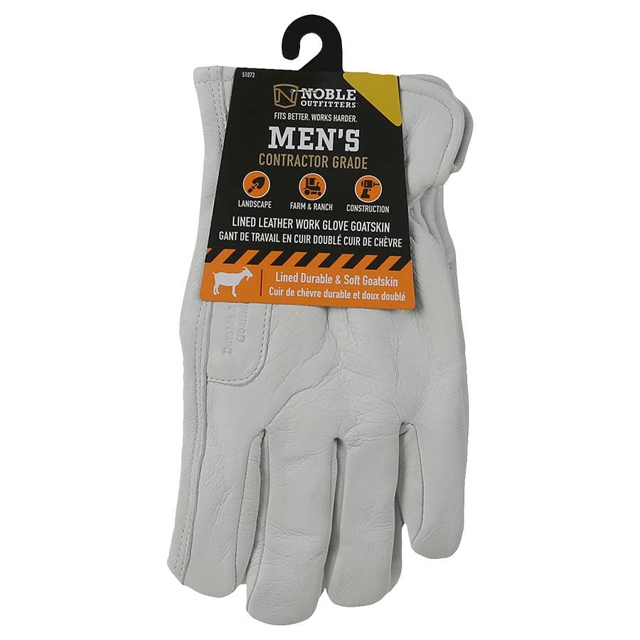 Noble Outfitters Men's Goatskin Fleece Lined Leather Work Gloves