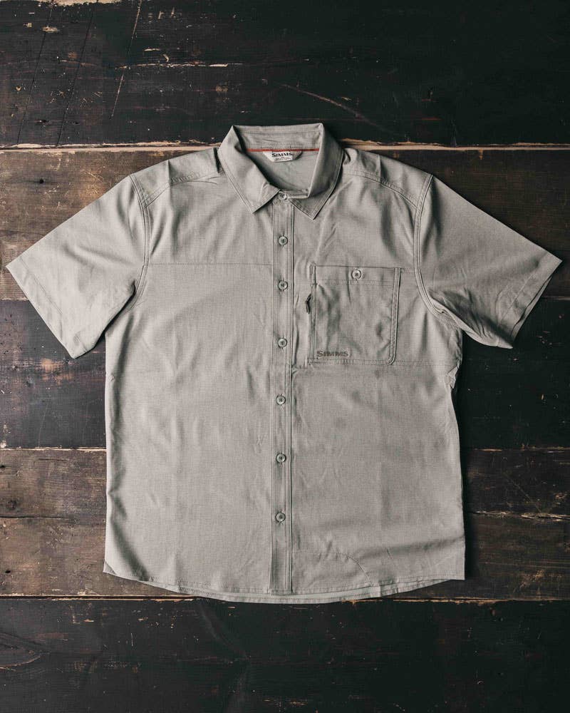 RAINMAKER 22 SS STARCHED BOSOM SHIRTサイズ4 Simms Men's Challenger Short Sleeve Shirt - Steel Blue - 2XL