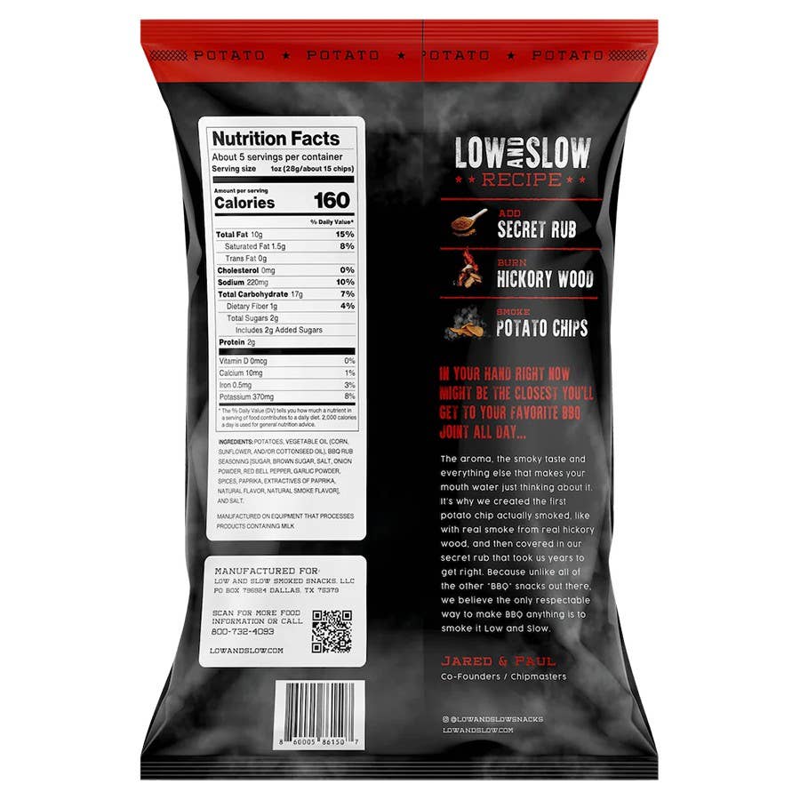 Low and Slow Hickory Smoked BBQ Potato Chips
