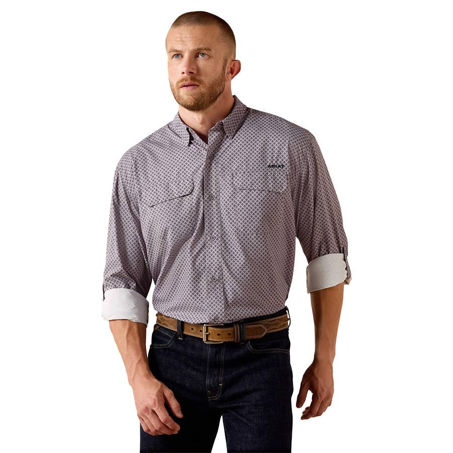 Chemise De Pêche Wrangler ATG Angler – Verte, Taille L, Respirante, Longue, Homme