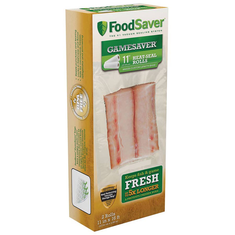 FoodSaver GameSaver VacuumSeal Rolls 11"" x 16'