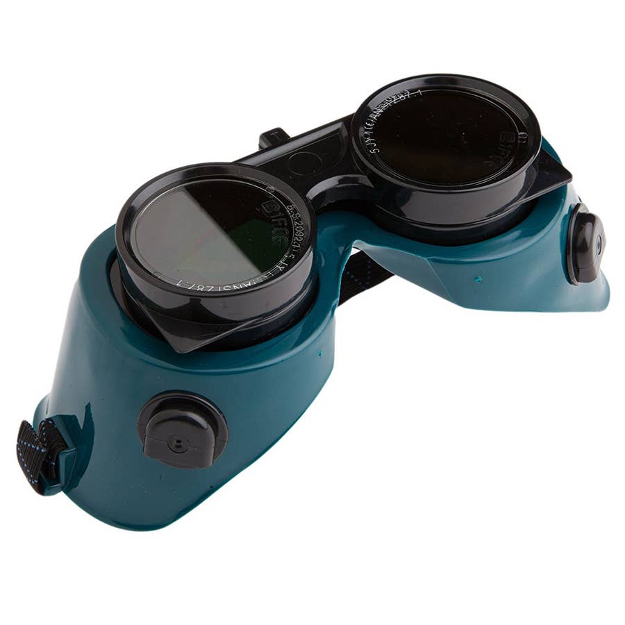 Forney Lift Front Brazing Goggles with 50mm Round Lens Shade 5