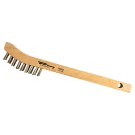 Forney Stainless Steel Strong Scratch Brush with Wood Handle
