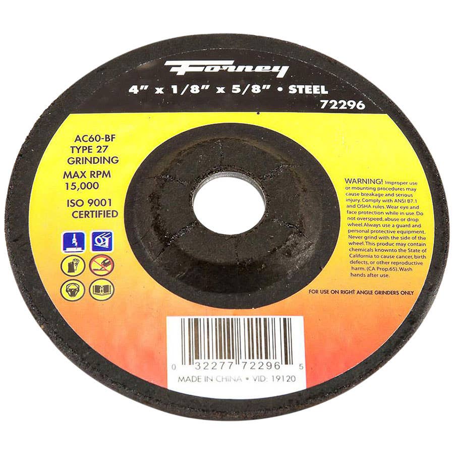 Forney Metal Type 27 Grinding Wheel 4""