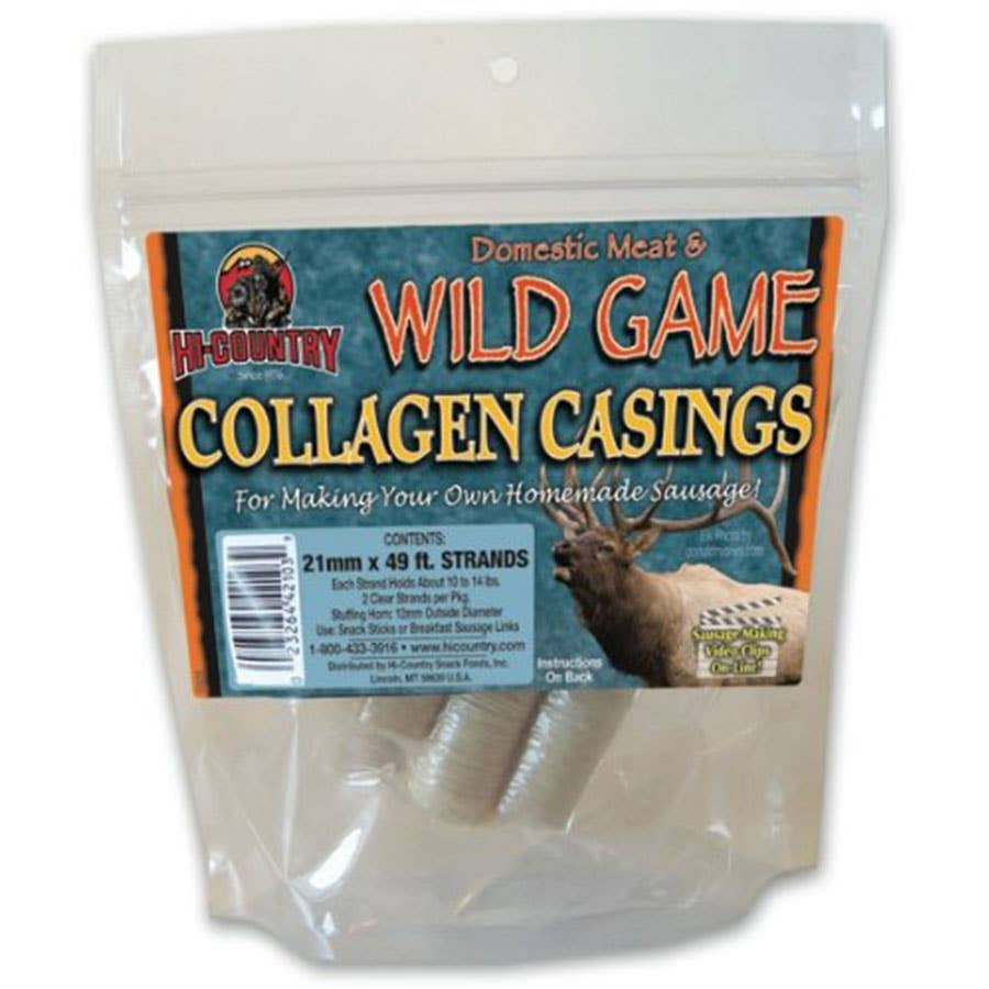 HiCountry Domestic Meat and WILD GAME Collagen Casings 21mm