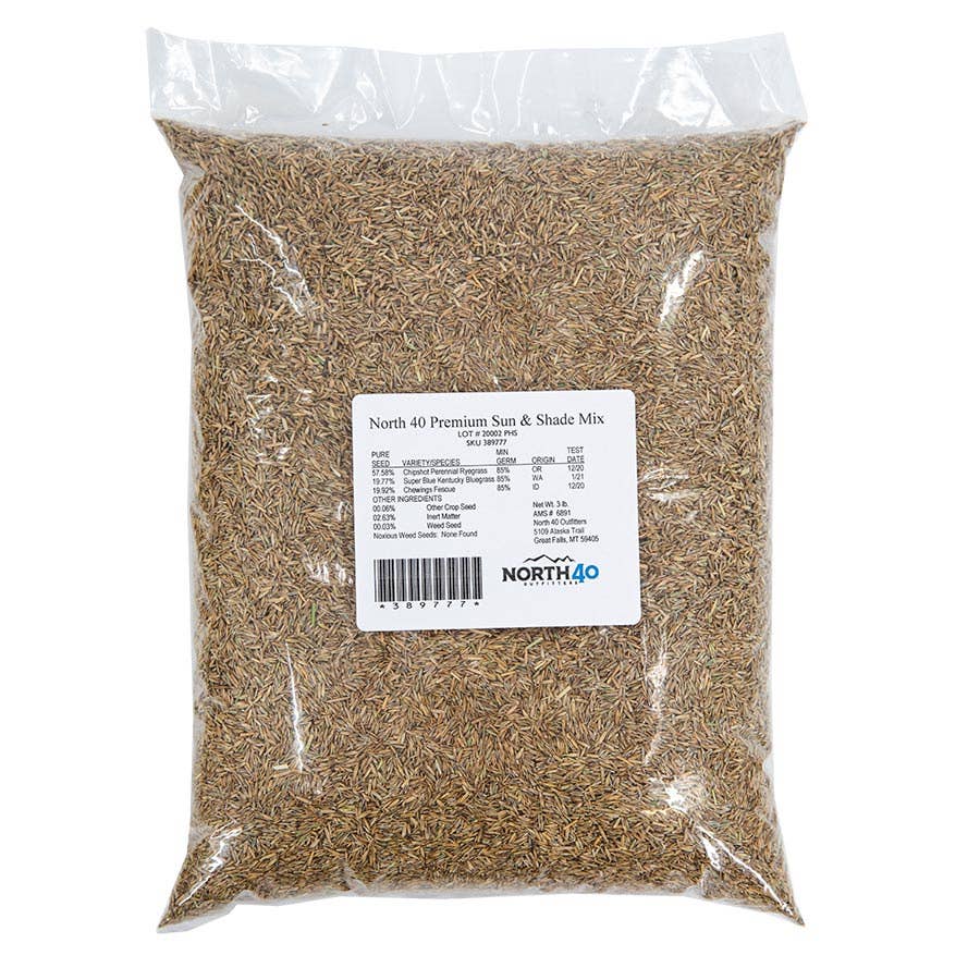 North 40 Outfitters Premium Sun & Shade Grass Seed 3 Lbs