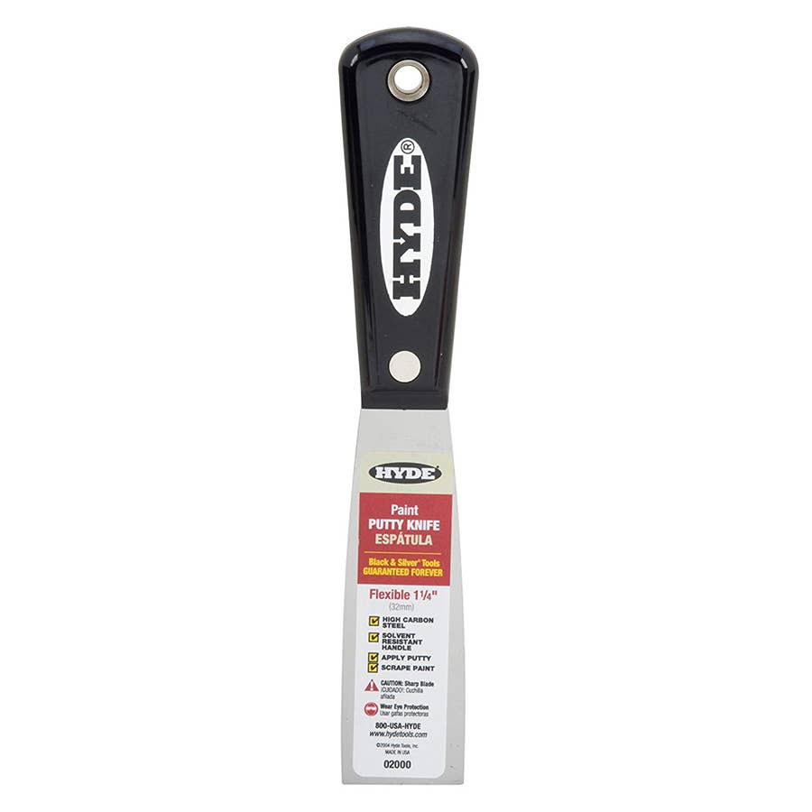 Hyde Tools Putty Knife Black & Silver