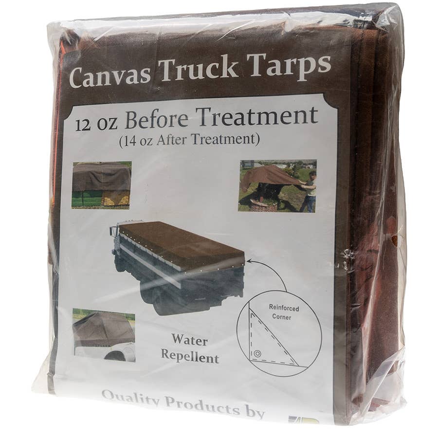 Inland Plastics Brown Canvas Tarp