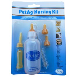 PetAg Nursing Kit - Baby Bottle and Nipple for Small and Large Pets - Promotes Natural Feeding of Esbilac - 2 oz Bottle - 2 Pack