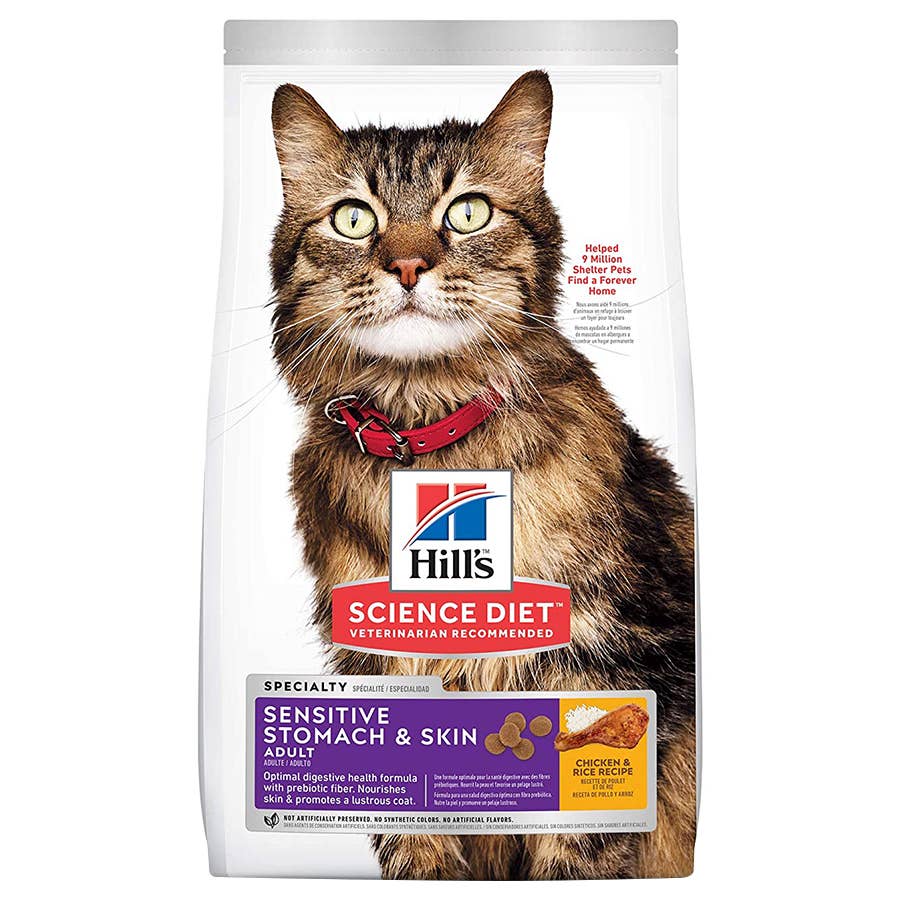Hills Science Diet Adult Sensitive Stomach & Skin Cat Food North 40