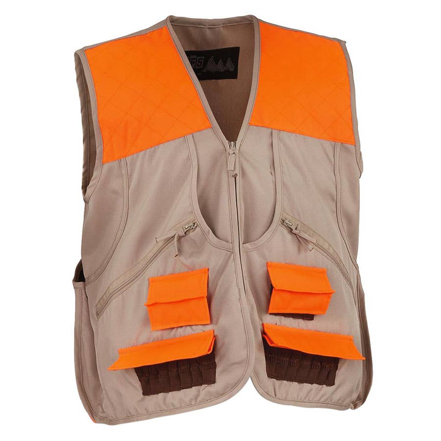 WFS Upland Game Vest Tan/Orange