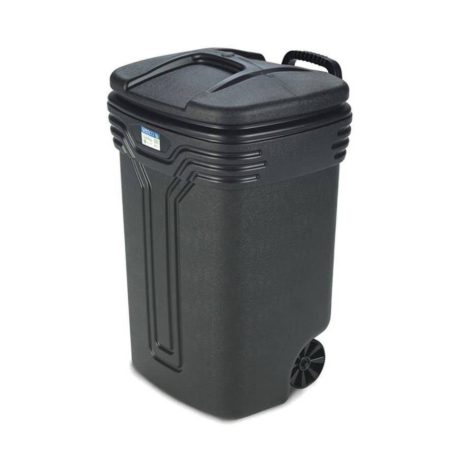 Semco Plastics 45 Gallon Blow Molded Trash Can w/ Wheels