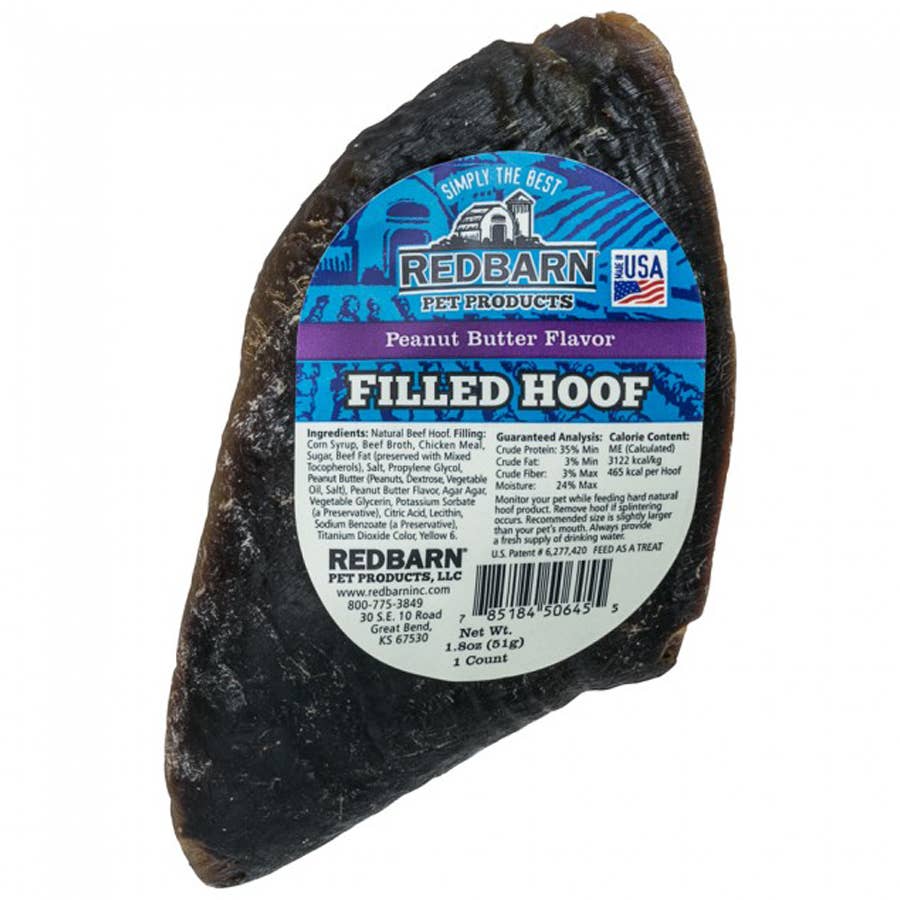 Redbarn Peanut Butter Filled Hoof Dog Treat
