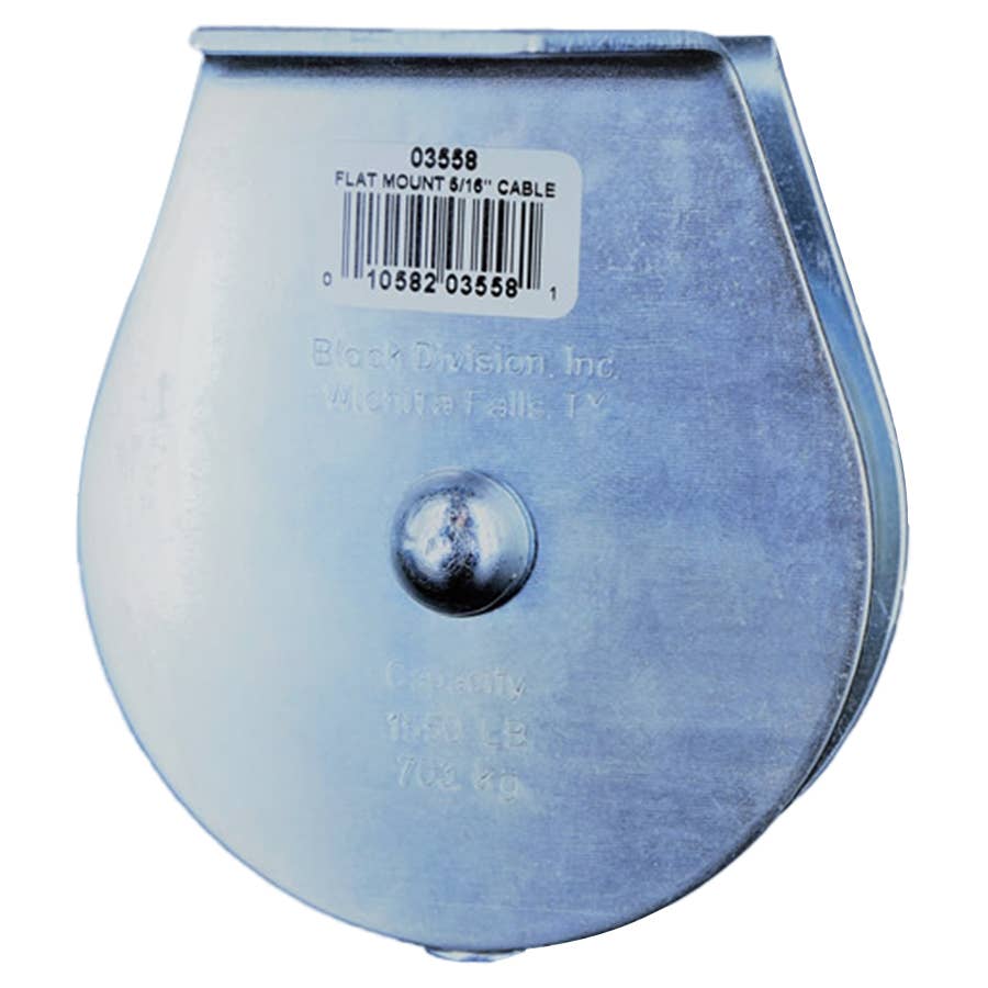 Block Division Single Flat Mount Pulley