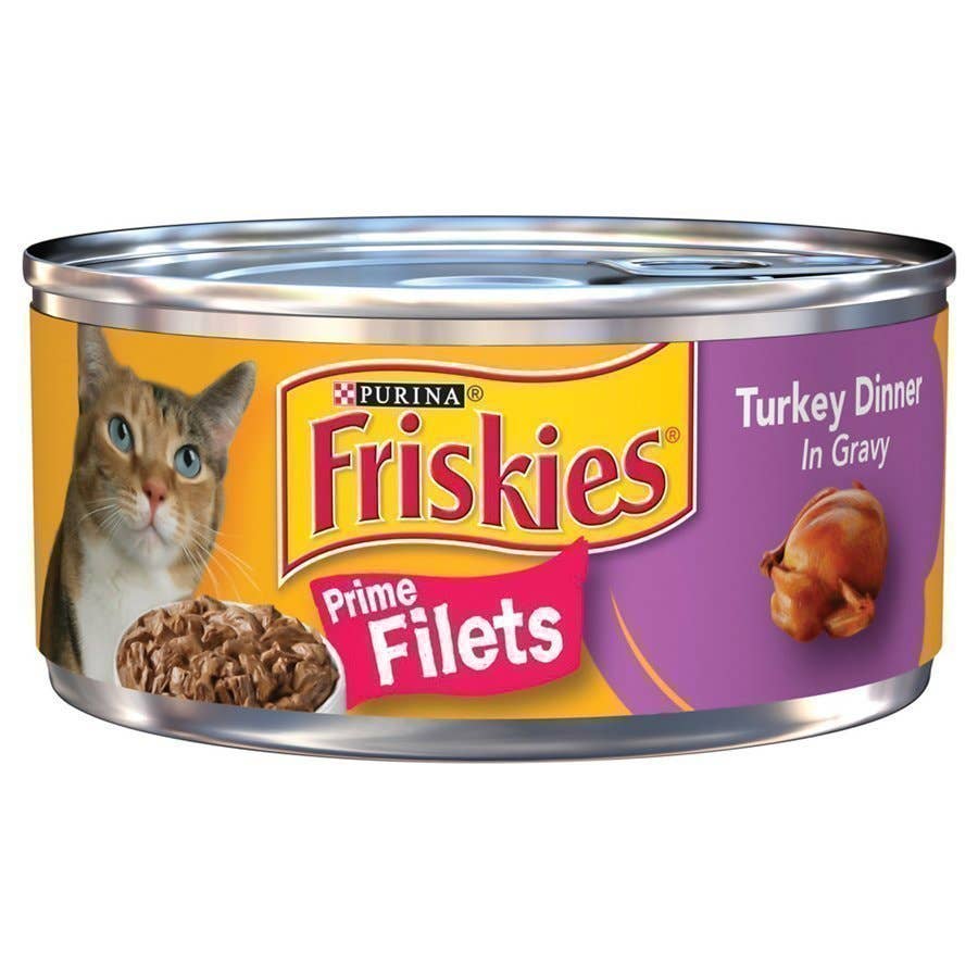 Friskies Prime Filets Turkey Dinner in Gravy Canned Cat Food 5.5 oz