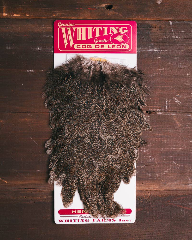 Whiting Farms Coq de Leon Hen Saddle - Speckled Brown