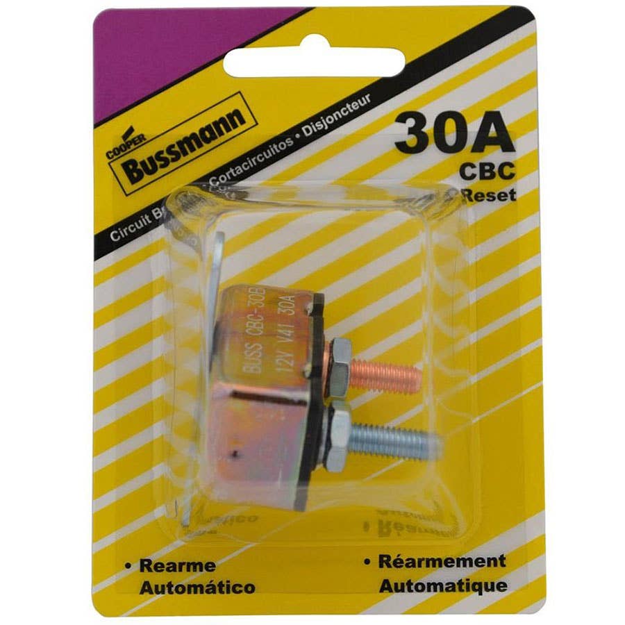 Bussmann TypeI Stud Mount Circuit Breaker with Crosswise Bracket