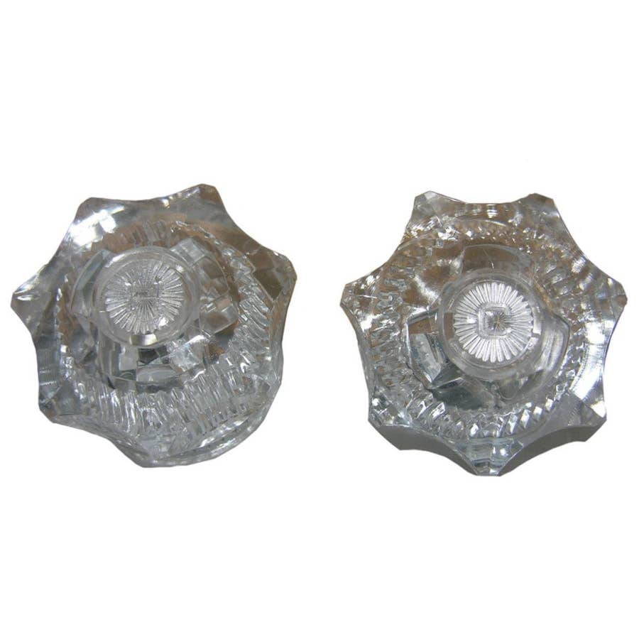 LASCO Hot/Cold Faucet Handle Index Buttons - Replacement For Kohler Trend & Other Faucets, Acrylic