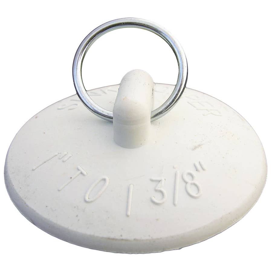 Lasco S61 Lavatory Fit White Rubber Stopper 1 1 3/8""